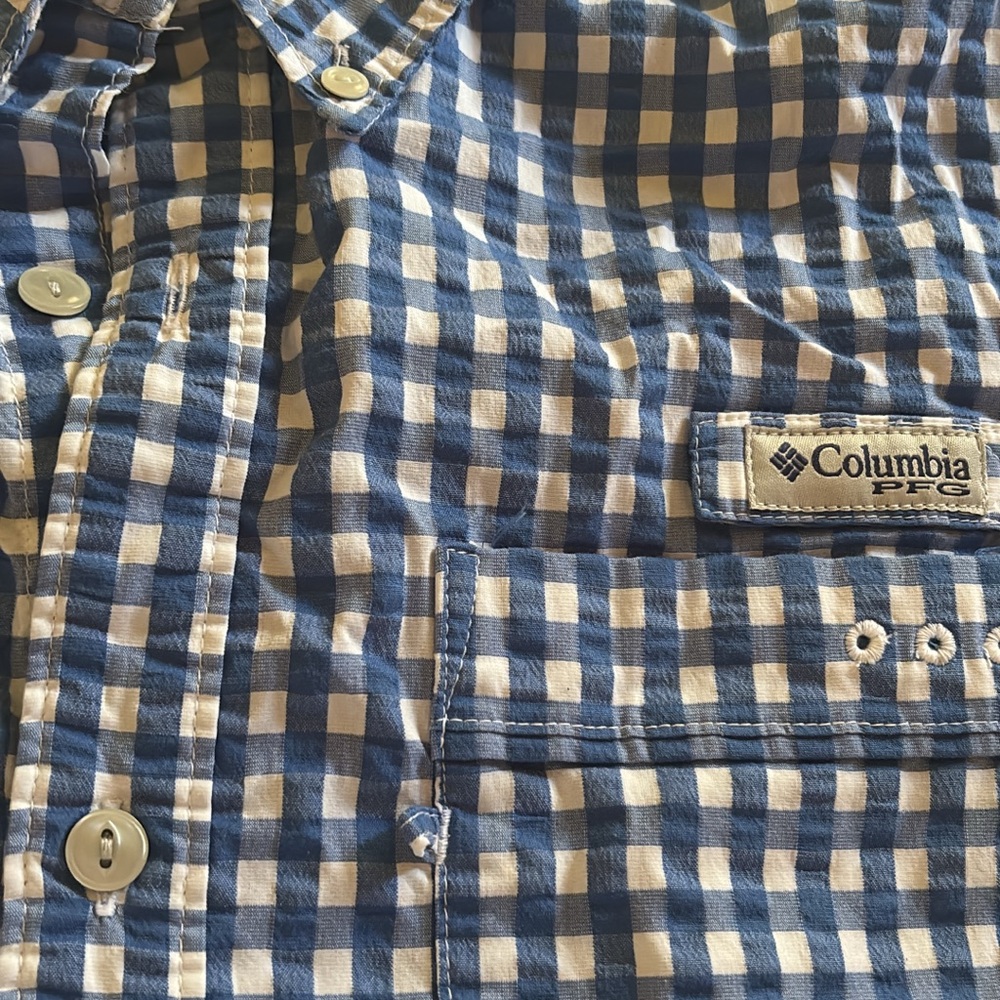 Columbia Men's Blue Checkered Shirt